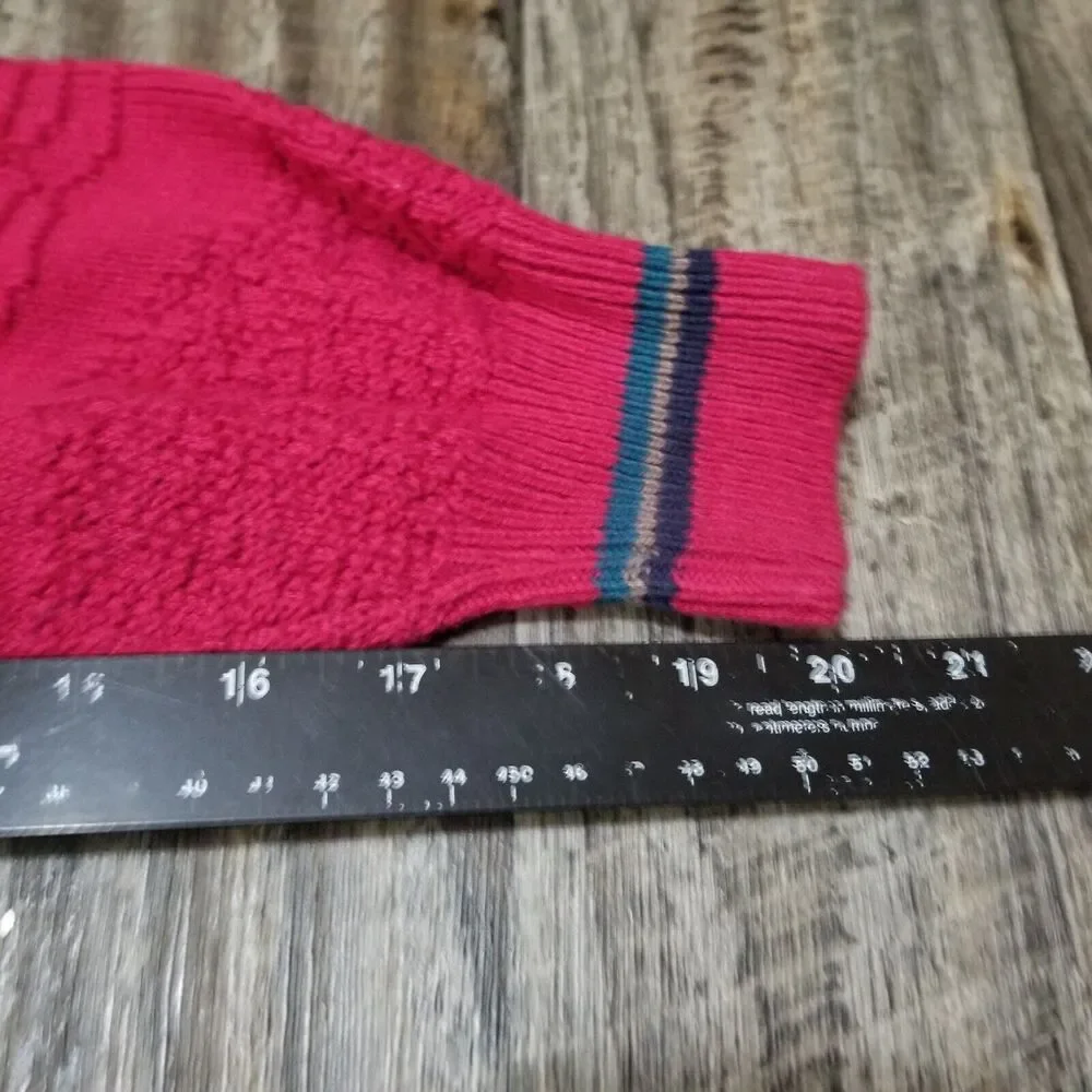 Vintage Heavyweight Resilio Sport Sweater Mens Large Red‎ Golf Golfing
